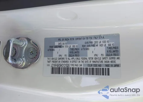 2017 Fiat 124 Spider Lusso from USA, damaged, VIN JC1NFAEK5H0101628